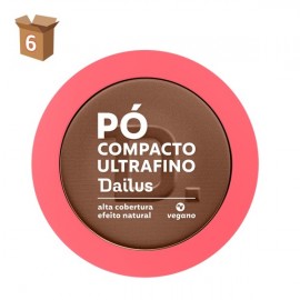 PÓ COMPACTO DAILUS - D12 ESCURO VEGANO CAIXA COM 6 UN.