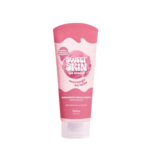 SABONETE ESFOLIANTE CROCANTE (MORANGO AO LEITE) ? SWEET SKIN ICE CREAM