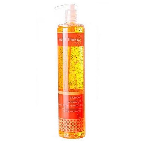Shampoo Papaya, Creatina e Queratina Fruit Therapy Nano 1L Cabelo Danificado